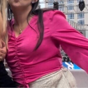 Pink Lush Long Sleeve Blouse